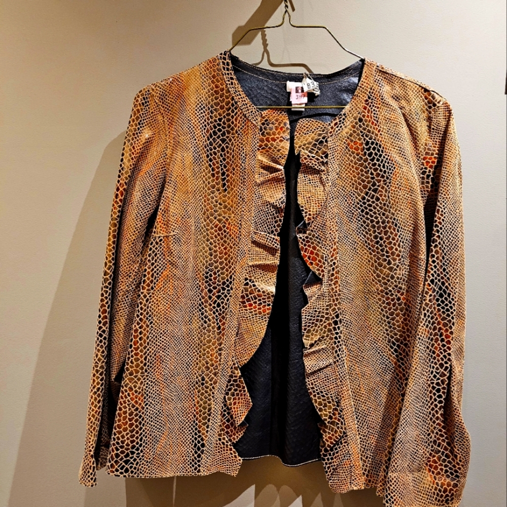Chico embossed leather jacket